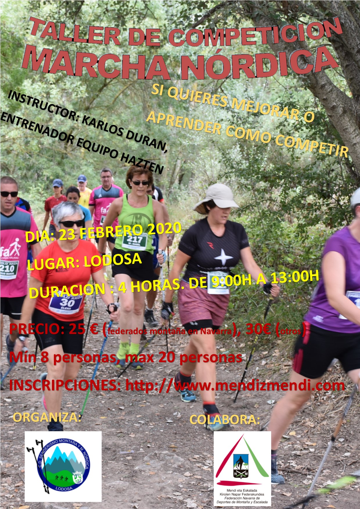 TALLER DE COMPETICION DE MARCHA NORDICA EN LODOSA